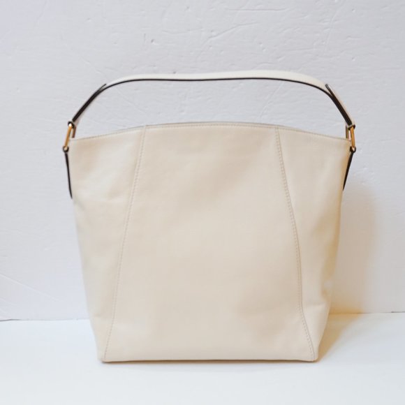 Michael Kors Evie Large Hobo Shoulder Leather Bag Light Cream - Picture 5 of 11